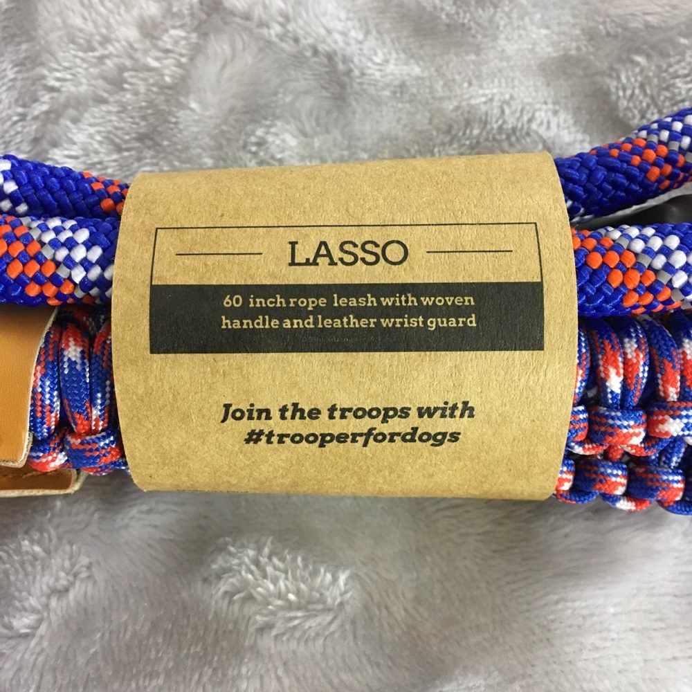 Trooper 60” Lasso Rope Leash Leather Wrist Guard - Picture 5 of 5